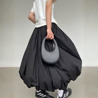 gathered high waist balloon skirt /2color　NK2697