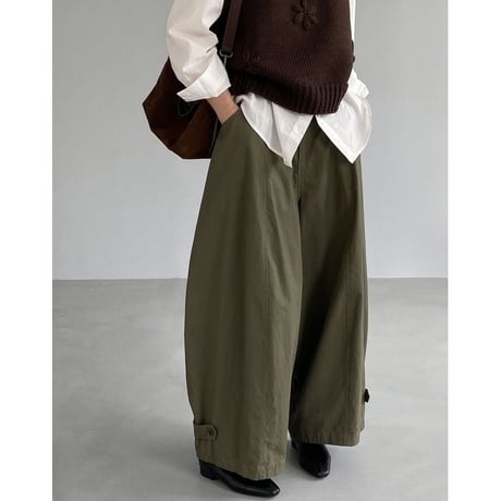 adjustable hem wide pants　NK2617