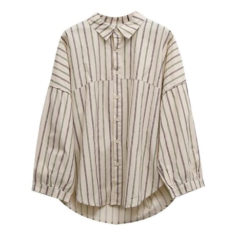 stripe shirt with back design　NK2671