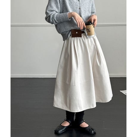 pouch belt flared skirt /3color　NK2559