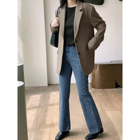 relax silhouette tailored jacket /2color　NK2663