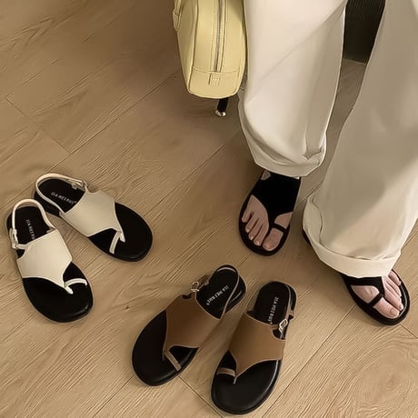 asymmetry thong strap sandals /3color　NK2285
