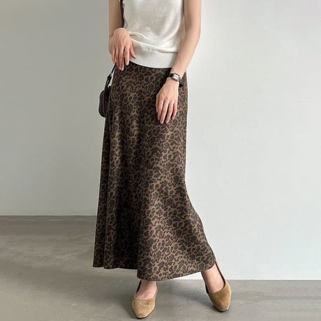 leopard a-line skirt　NK2608
