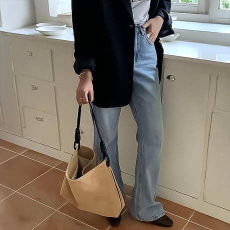 suede like knot tote bag　NK2257