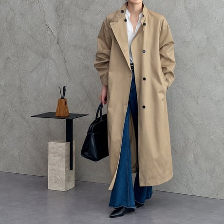 stand collar trench coat　NK2576