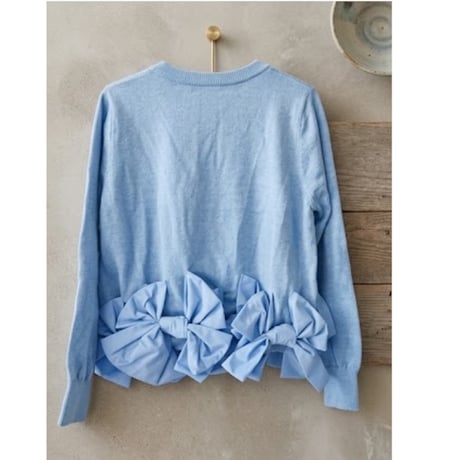hem ribbon knit cardigan /3color　NK2723