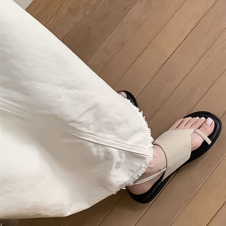 asymmetry thong strap sandals /3color　NK2285