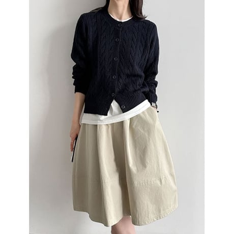 cable knit cardigan /4color　NK2627