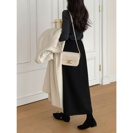 high waist a line skirt　NK2760