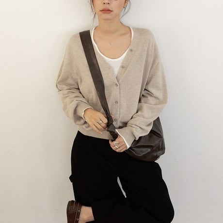 v-neck knit cardigan　NK2621