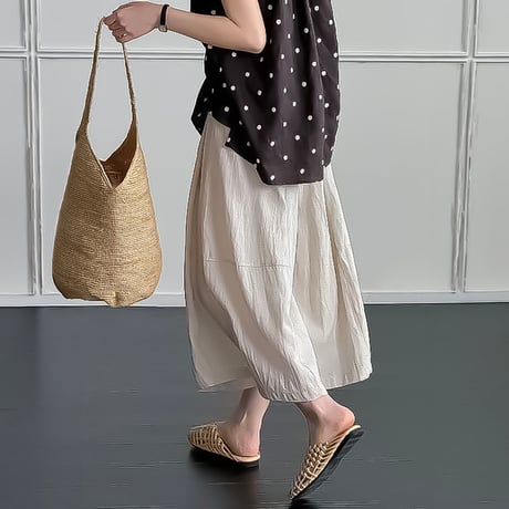 relaxed tuck wide pants /2color　NK2392