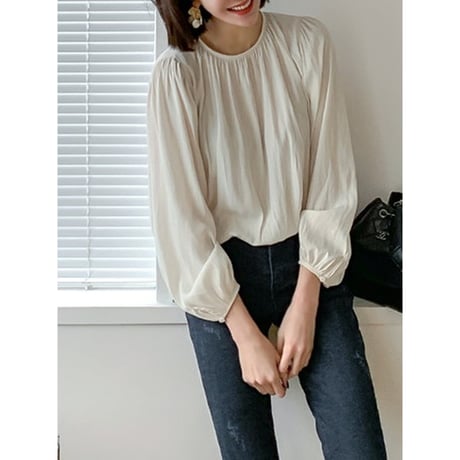 gathered-neck blouse　NK2675