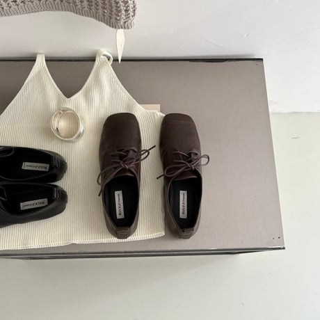 square toe lace-up shoes /4color　NK2705