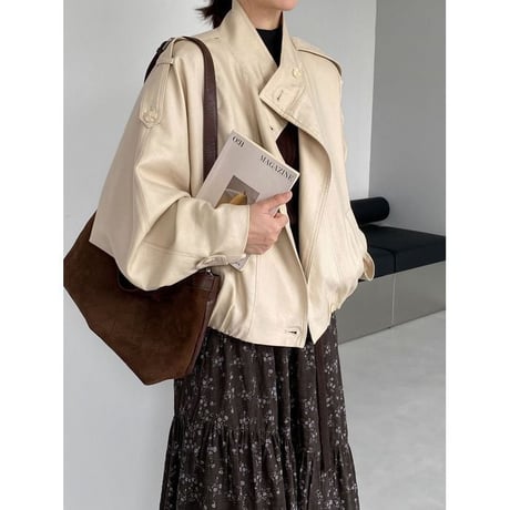 shoulder epaulet asymmetry jacket　NK2593