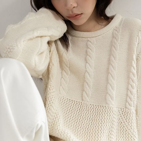 cable knit pullover　NK2632