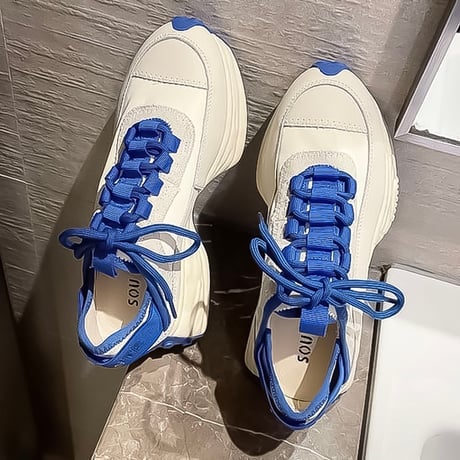 chunky sole contrast sneakers /2color　NK2218