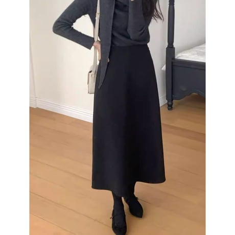 high waist a line skirt　NK2760