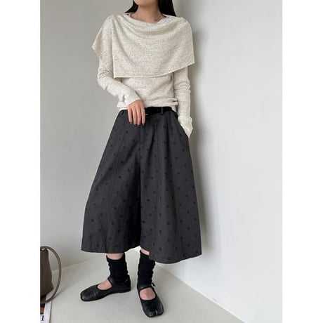 dot pattern culotte pants　NK2772