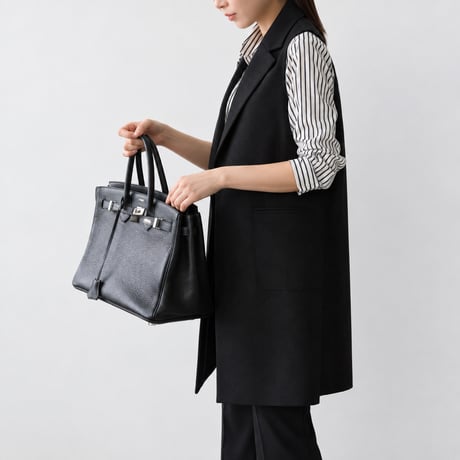 back slit tailored long vest　NK2510