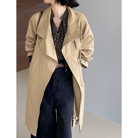 stand collar trench coat /2color　NK2578