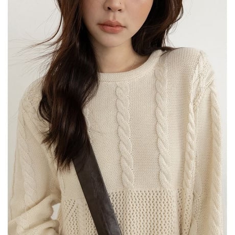 cable knit pullover　NK2632
