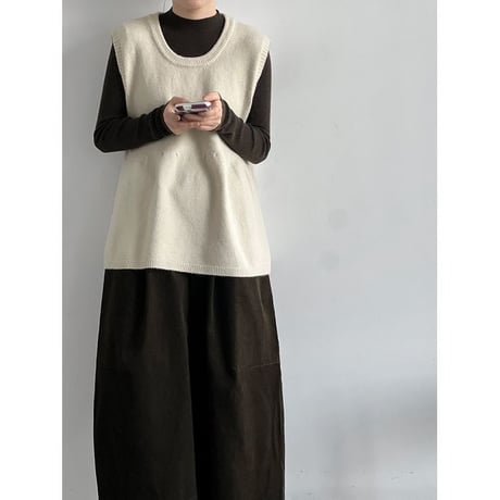 back ribbon knit vest　NK2594