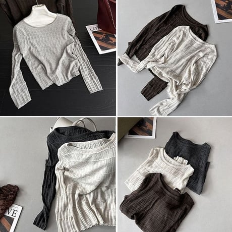 geometric knit top　NK2637