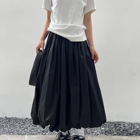 gathered high waist balloon skirt /2color　NK2697