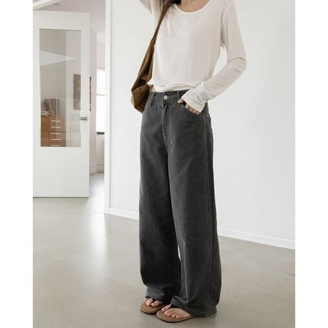 washed wide pants　NK2644