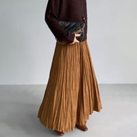 washer pleats long skirt　NK2654