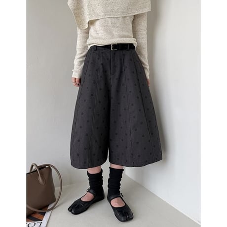dot pattern culotte pants　NK2772