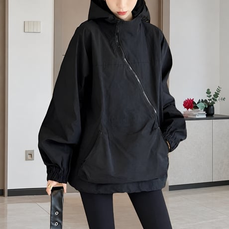 oversized hooded blouson /2color　NK2490