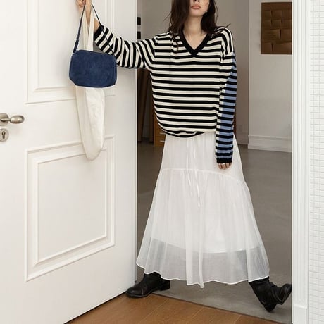 color block border pullover　NK2611