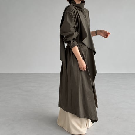 drape design long coat　NK2566