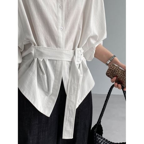 belted design shirt/2color　NK2661