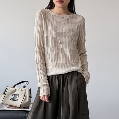 geometric knit top　NK2637