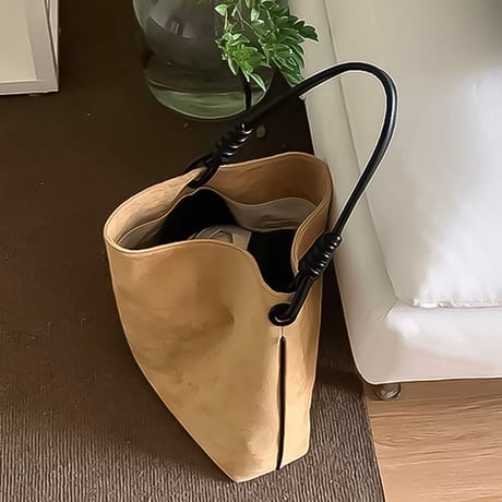 suede like knot tote bag　NK2257