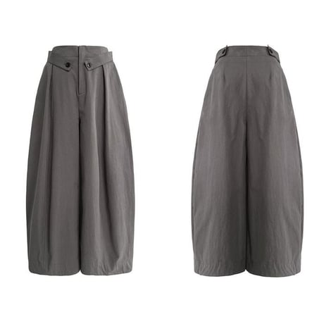 waist button tab wide pants　NK2614