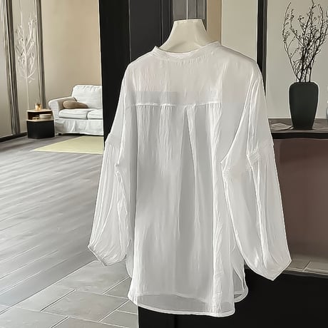 lace layered ribbon blouse　NK2395