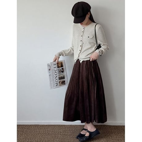 button cuffs knit cardigan　NK2619