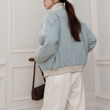 stripe sleeve blouson　NK2569
