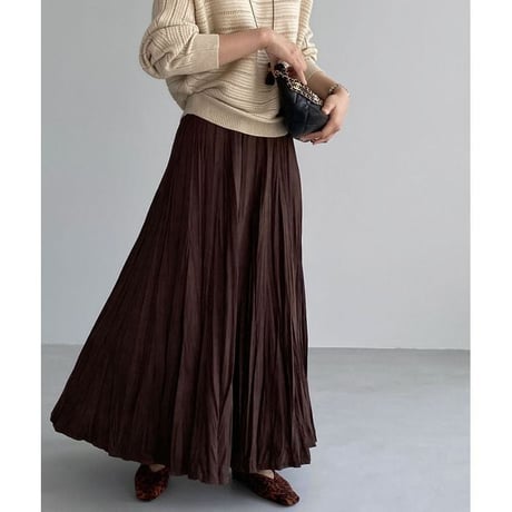 washer pleats long skirt　NK2654