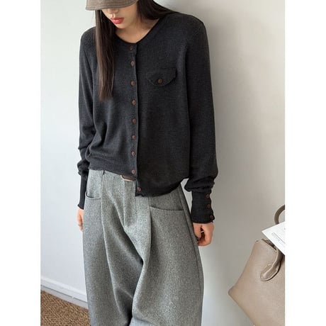 button cuffs knit cardigan　NK2619