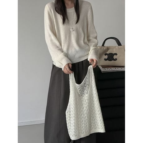 knit vest & pullover set /4color　NK2641