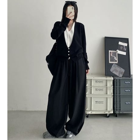 deep v neck button cardigan　NK2768