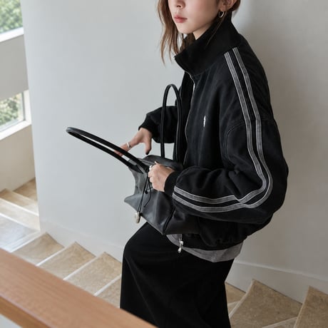 stripe sleeve blouson　NK2569