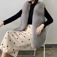 faux fur sleeveless vest /3color　NK2506