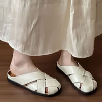 woven strap casual mules /2color　NK2334