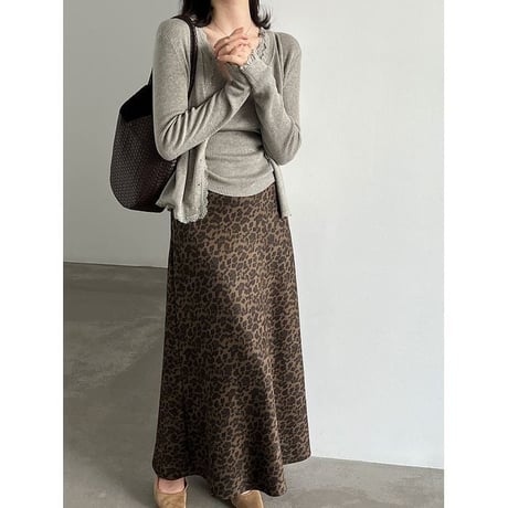 leopard a-line skirt　NK2608