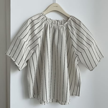 back button stripe blouse　NK2401